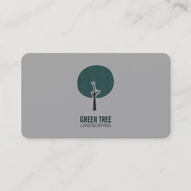 Tree Logo (grey) Business Card (Front)