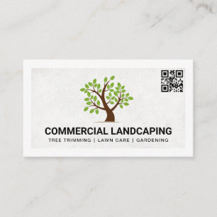 Tree Logo QR Code Business Card