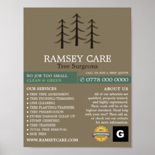 Tree Logo - Tree Surgeon - Arborist Poster