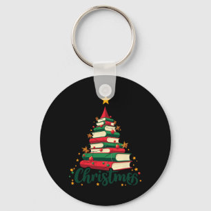 Tree Love Reading Books Librarian Men Women Funny Keychain