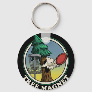 Tree Magnet Funny Disc Golf Player Humour Keychain
