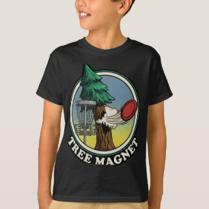 Tree Magnet Funny Disc Golf Player Humour T-Shirt