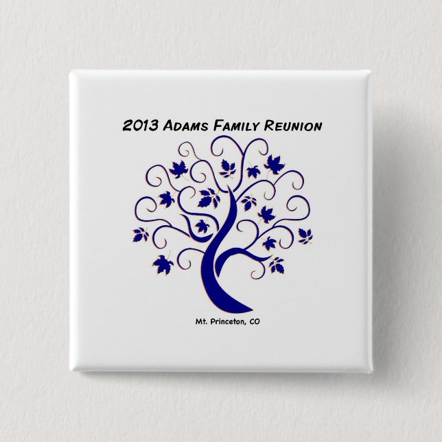 Tree name tag 2 inch square button (Front)