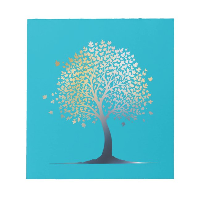 Tree Nature Environment Life Silhouette Style Notepad (Front)