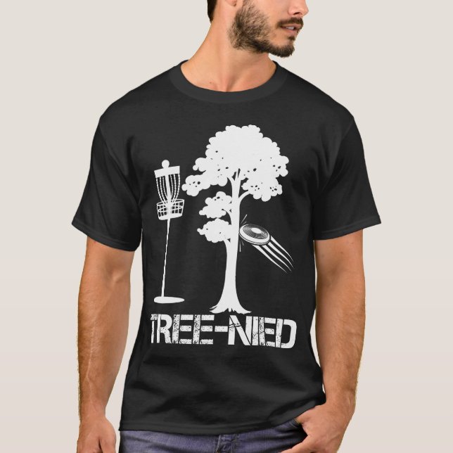 Tree Nied Funny Disc Golf Player Joke Frisbee T-Shirt (Front)