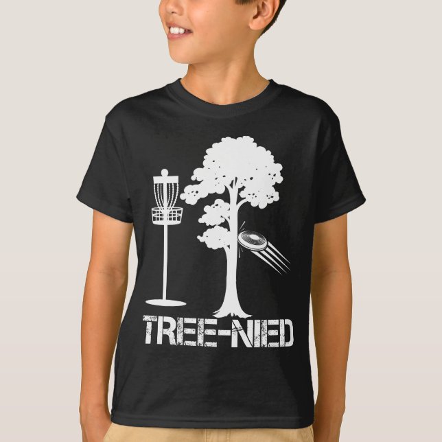 Tree Nied Funny Disc Golf Player Joke Frisbee T-Shirt (Front)