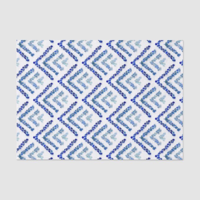 Tree-o-metric sea glass - blue tissue paper (Front)