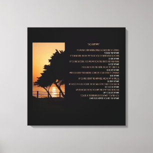 Tree & Ocean Sunset Do It Anyway Canvas Print