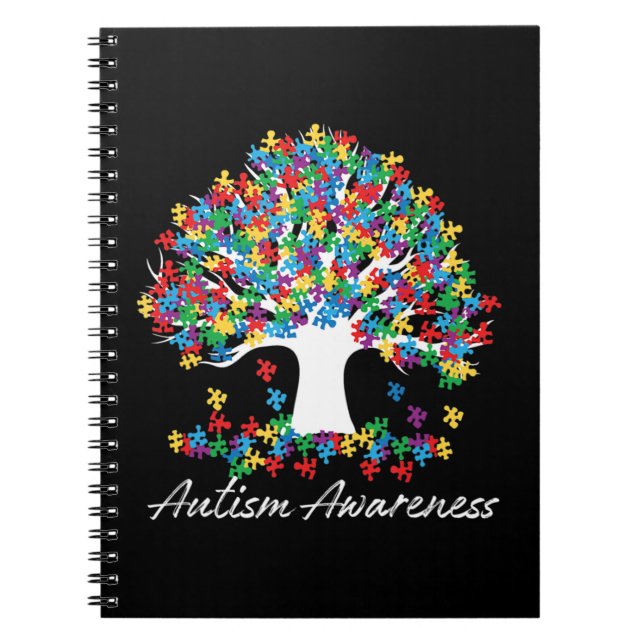 Tree Of Autism Awareness Month Life ASD Men women  Notebook (Front)