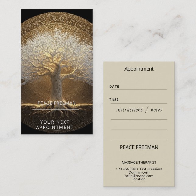 Tree of Eternal Light | Tree of Life Design Business Card (Front/Back)