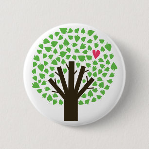 Tree of Hearts 2 Inch Round Button