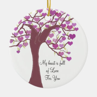 Tree of Hearts Ceramic Ornament