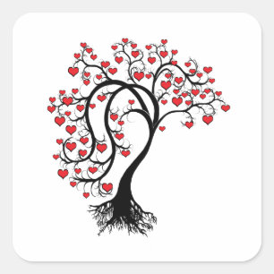 Tree of Hearts Stickers