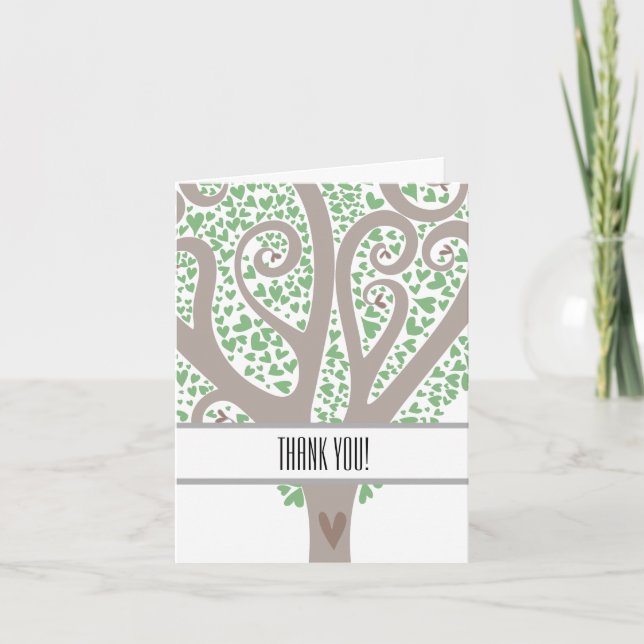Tree of Hearts Thank You Card (Front)