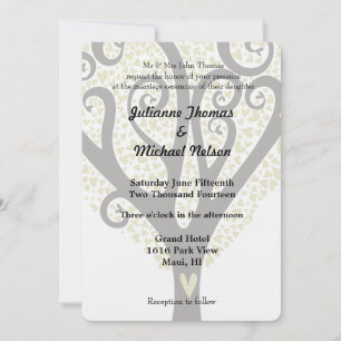 Tree of Hearts Wedding Invitation