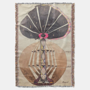 Tree of Knowledge No. 3 Hilma af Klint Throw Blanket