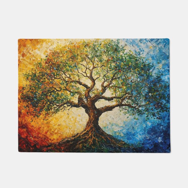 Tree of Knowledge - Oil Painting Doormat (Front)