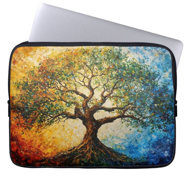 Tree of Knowledge - Oil Painting Laptop Sleeve (Front)
