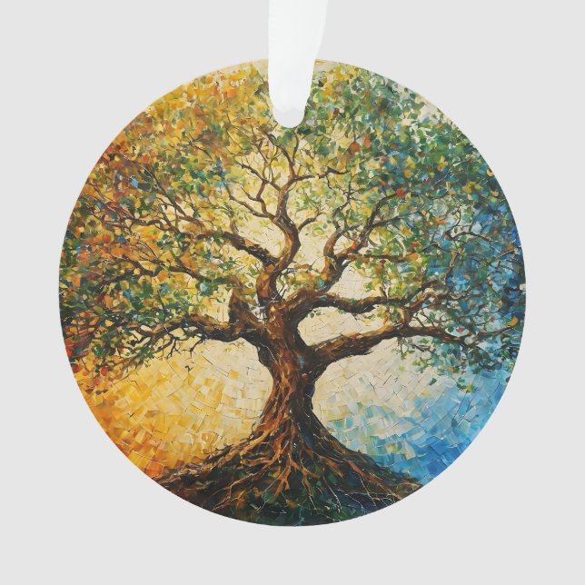 Tree of Knowledge - Oil Painting Ornament (Front)