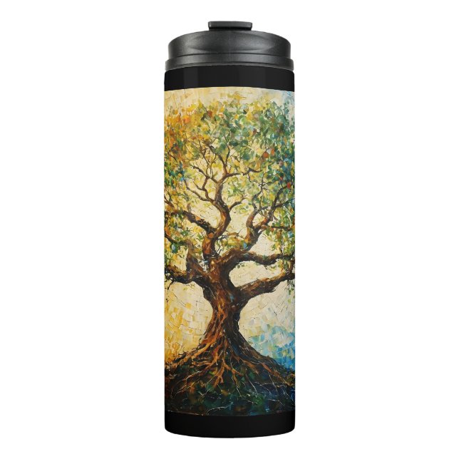 Tree of Knowledge - Oil Painting Thermal Tumbler (Front)