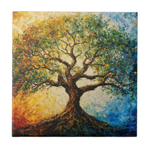 Tree of Knowledge - Oil Painting Tile