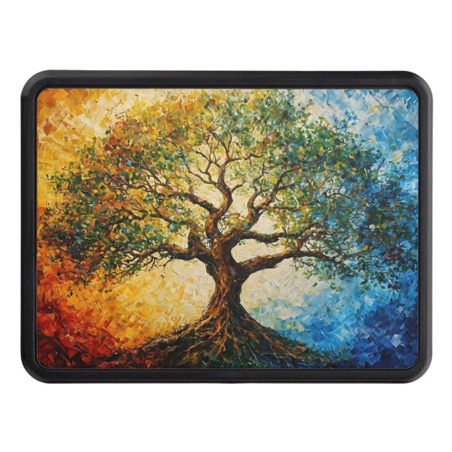 Tree of Knowledge - Oil Painting Trailer Hitch Cover (Front)