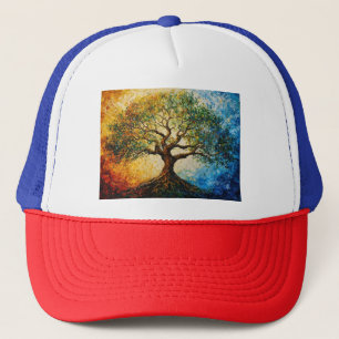 Tree of Knowledge - Oil Painting Trucker Hat