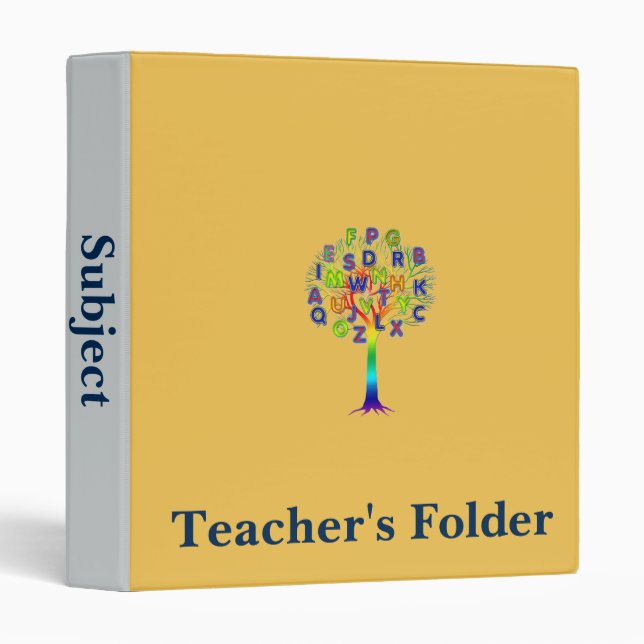 Tree of knowledge teaching folder for subjects binder (Front/Spine)