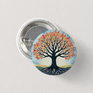 TREE OF LIFE  1 INCH ROUND BUTTON