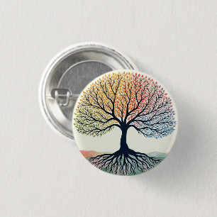 TREE OF LIFE  1 INCH ROUND BUTTON