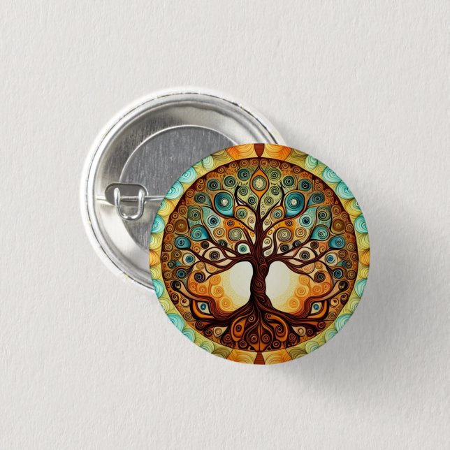 Tree of Life 1 Inch Round Button (Front & Back)