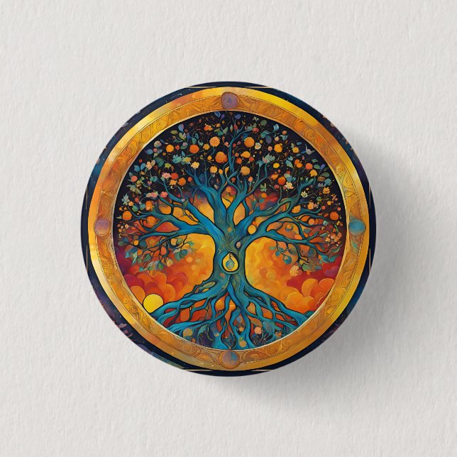 Tree of Life 1 Inch Round Button (Front)