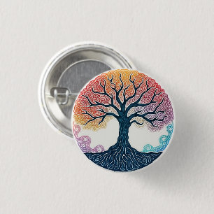 TREE OF LIFE  1 INCH ROUND BUTTON