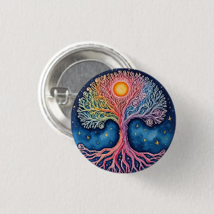 TREE OF LIFE  1 INCH ROUND BUTTON