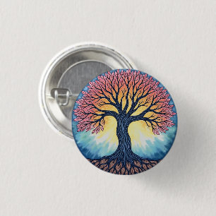 TREE OF LIFE  1 INCH ROUND BUTTON