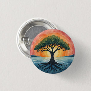 TREE OF LIFE  1 INCH ROUND BUTTON