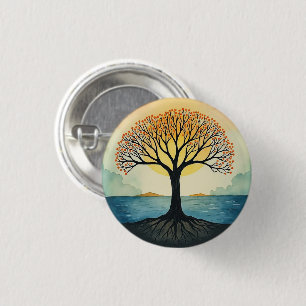 TREE OF LIFE  1 INCH ROUND BUTTON