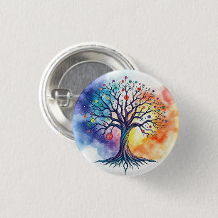 TREE OF LIFE  1 INCH ROUND BUTTON