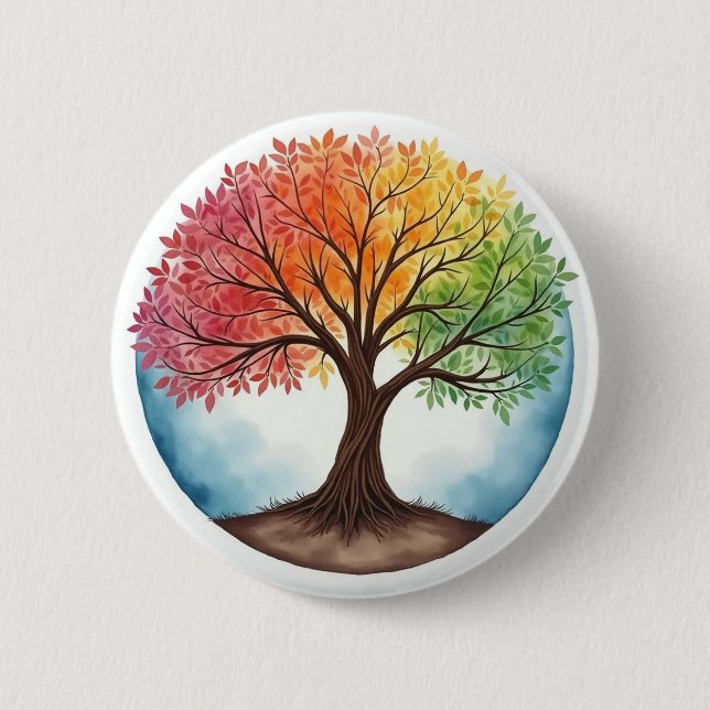Tree of Life 2 Inch Round Button (Front)