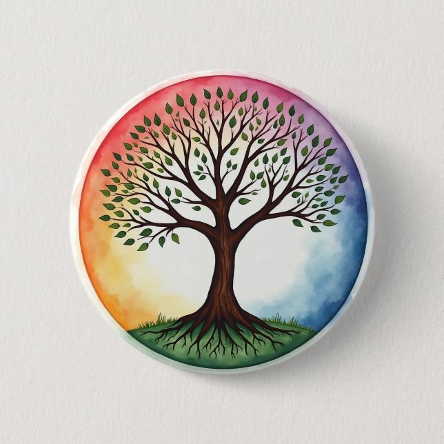 Tree of Life 2 Inch Round Button (Front)