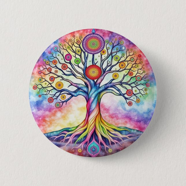 Tree of Life 2 Inch Round Button (Front)