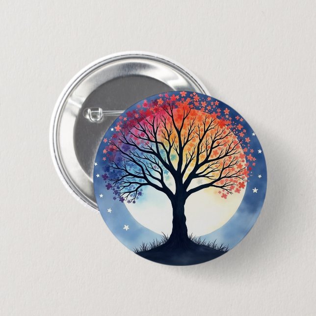 Tree of Life 2 Inch Round Button (Front & Back)