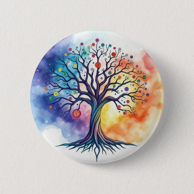 Tree of Life 2 Inch Round Button (Front)
