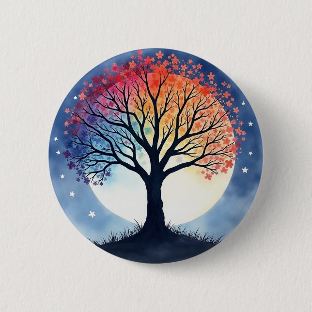 Tree of Life 2 Inch Round Button (Front)