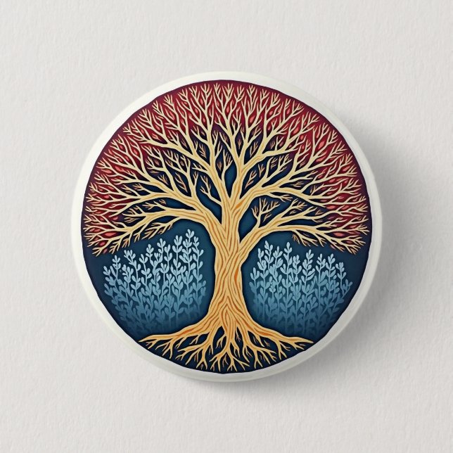 Tree of Life 2 Inch Round Button (Front)