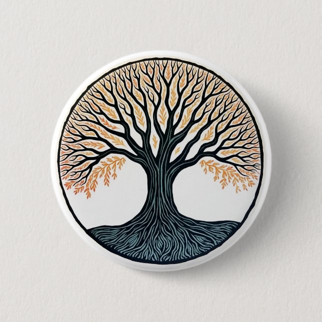 Tree of Life 2 Inch Round Button (Front)