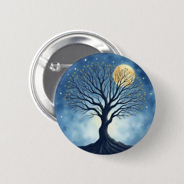 Tree of Life 2 Inch Round Button (Front & Back)
