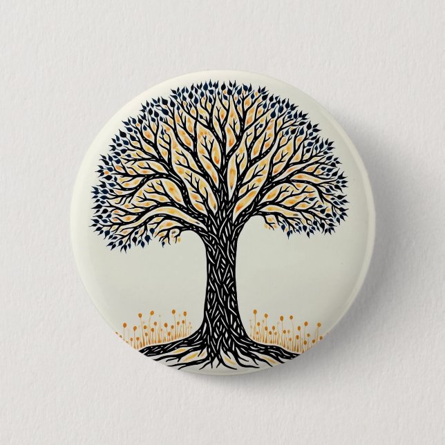Tree of Life 2 Inch Round Button (Front)