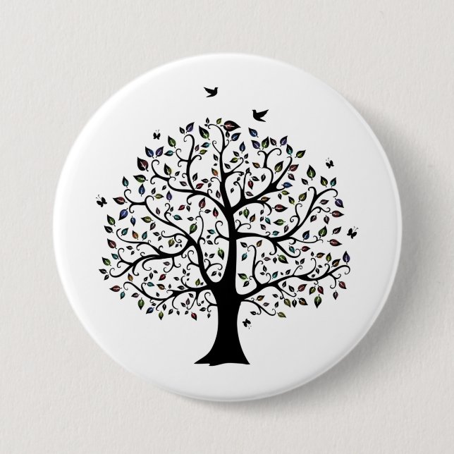 Tree of life 3 inch round button (Front)
