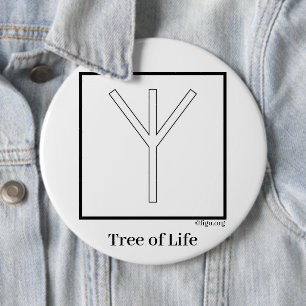 Tree of Life 6 Inch Round Button